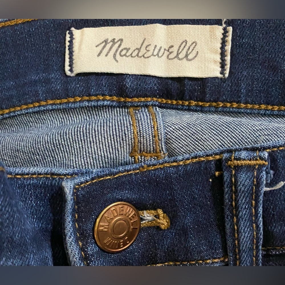 Madewell 9” High-Rise Skinny Jeans Dark Blue Wash - Picture 5 of 7